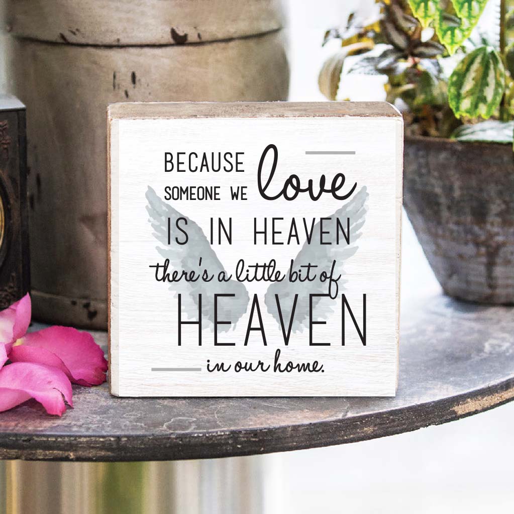 Heaven In Our Home Block Sign