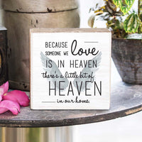 Heaven In Our Home Block Sign