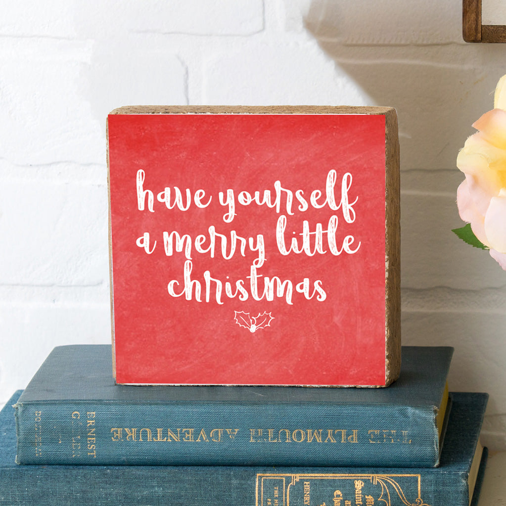 Merry Little Christmas Block Sign