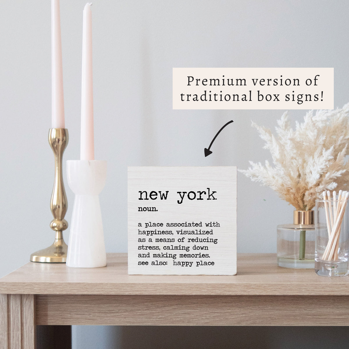 New York Definition Block Sign