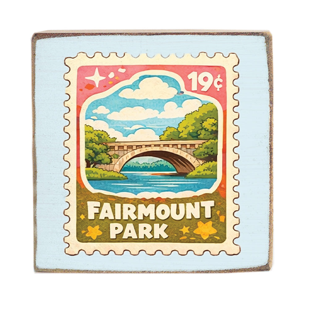 Philly Fairmount Stamp Block Sign