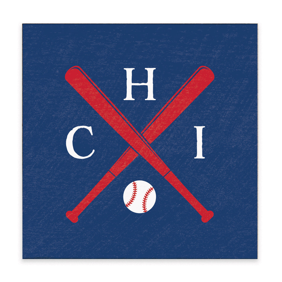 Chi Cubs Baseball Bats Block Sign