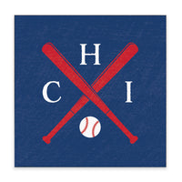 Chi Cubs Baseball Bats Block Sign