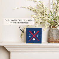 Chi Cubs Baseball Bats Block Sign