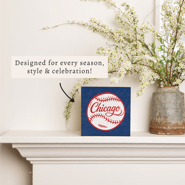 Chi Cubs Baseball Block Sign