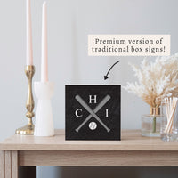 Chicago Sox Baseball Bats Block Sign