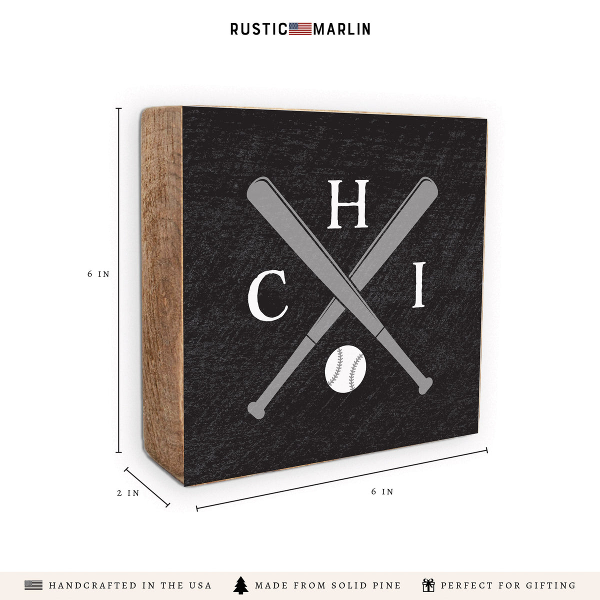 Chicago Sox Baseball Bats Block Sign
