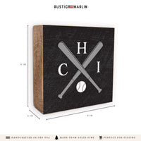 Chicago Sox Baseball Bats Block Sign