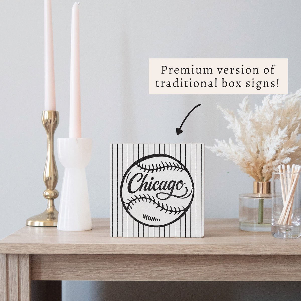 Chicago Sox Baseball Block Sign