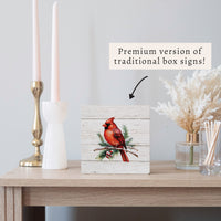 Cardinal Holiday Block Sign