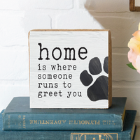 Home Is Where Someone Runs Block Sign