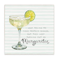 Protein Shake Margarita Block Sign