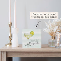 Protein Shake Margarita Block Sign
