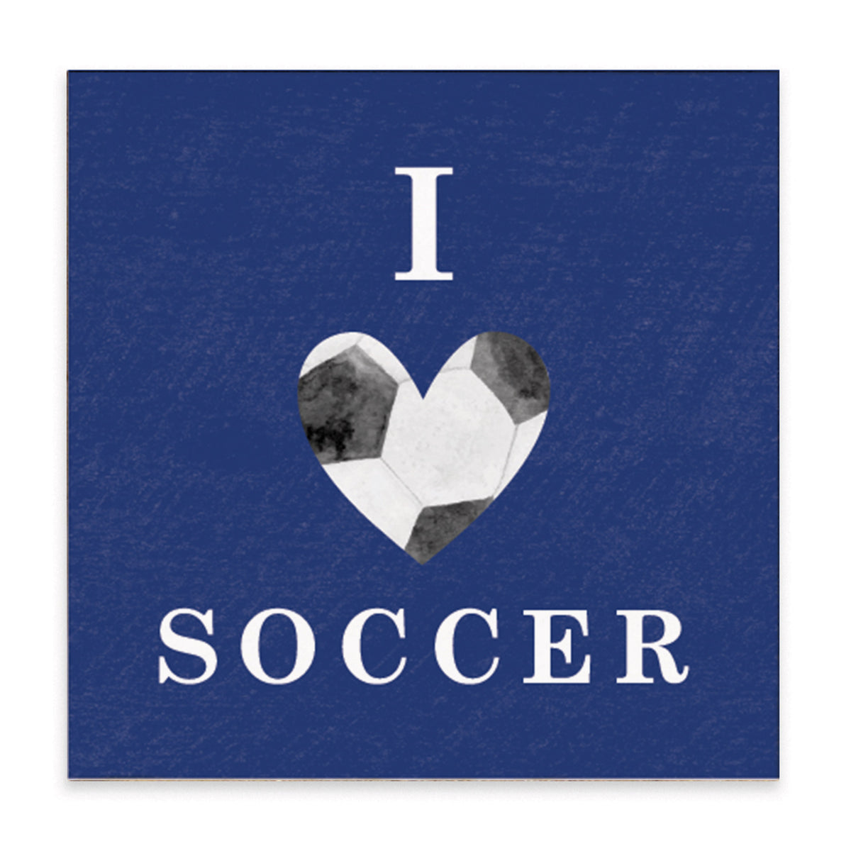 I Love Soccer Block Sign