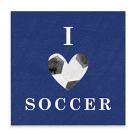 I Love Soccer Block Sign