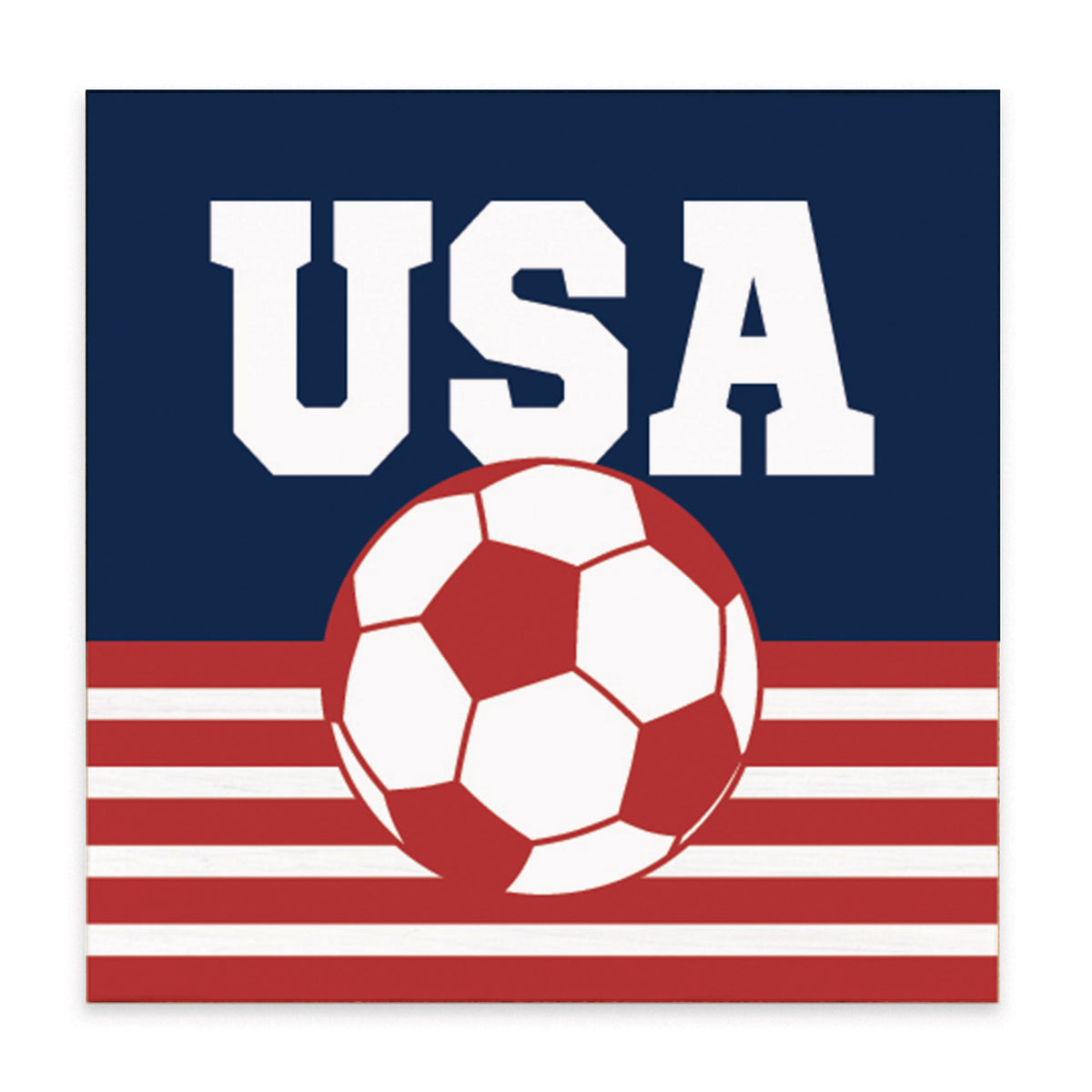 USA Soccer Ball Block Sign