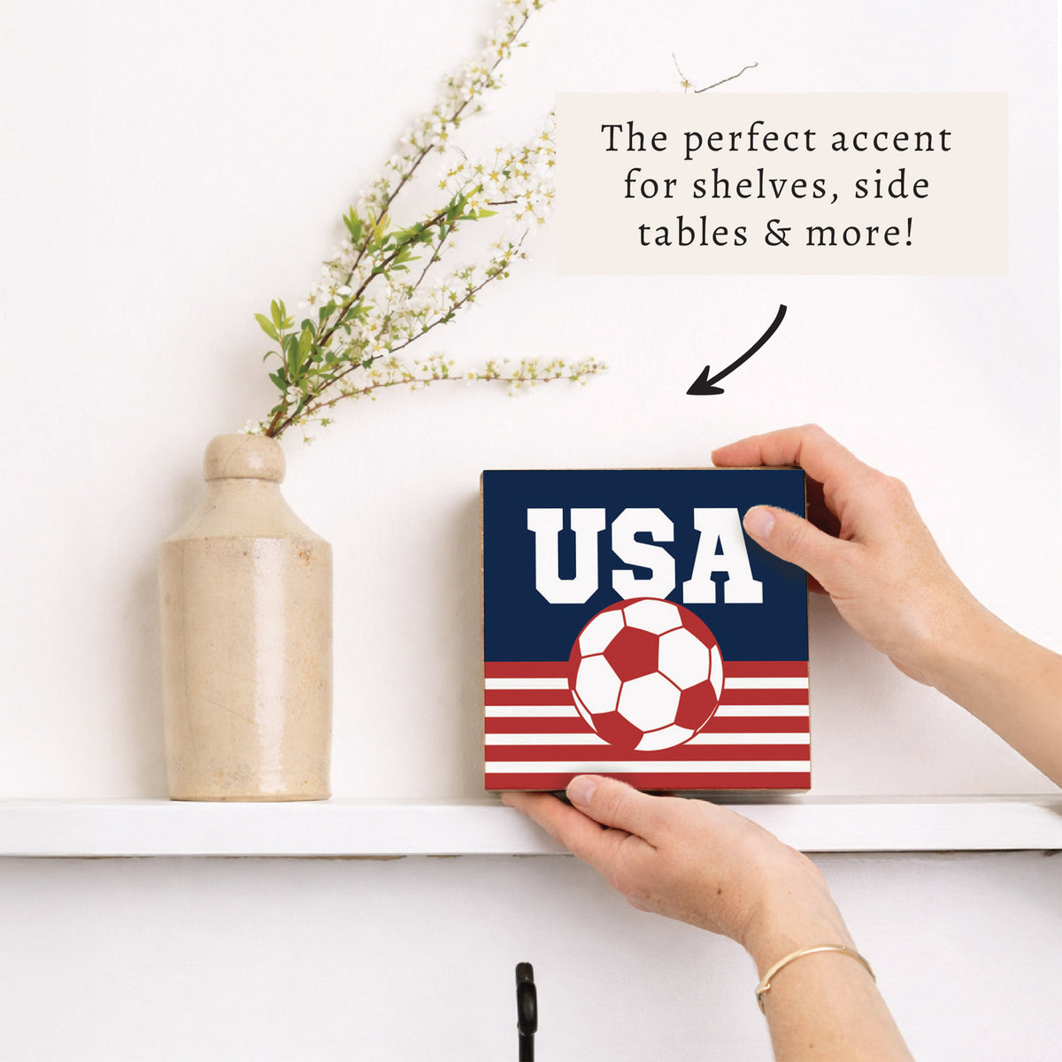 USA Soccer Ball Block Sign