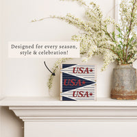 USA Penants Flag Block Sign