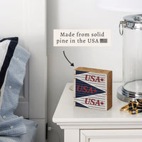 USA Penants Flag Block Sign