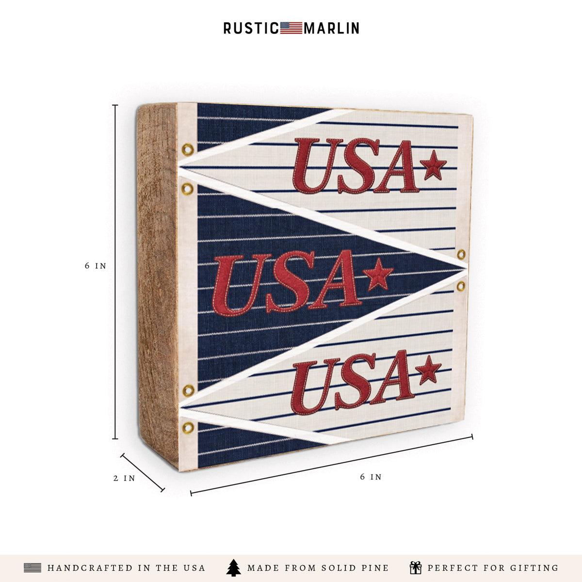 USA Penants Flag Block Sign