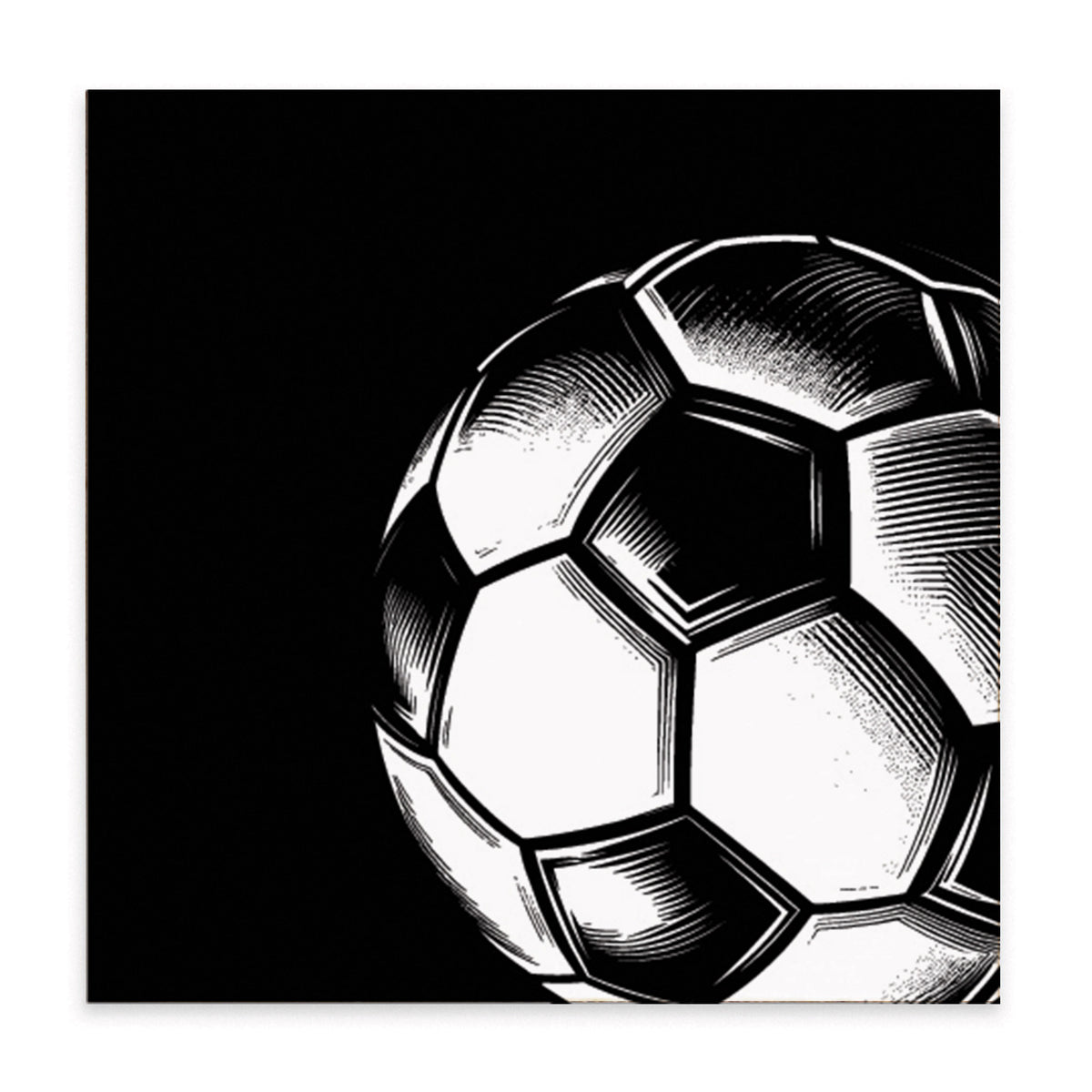 Soccer Ball Block Sign