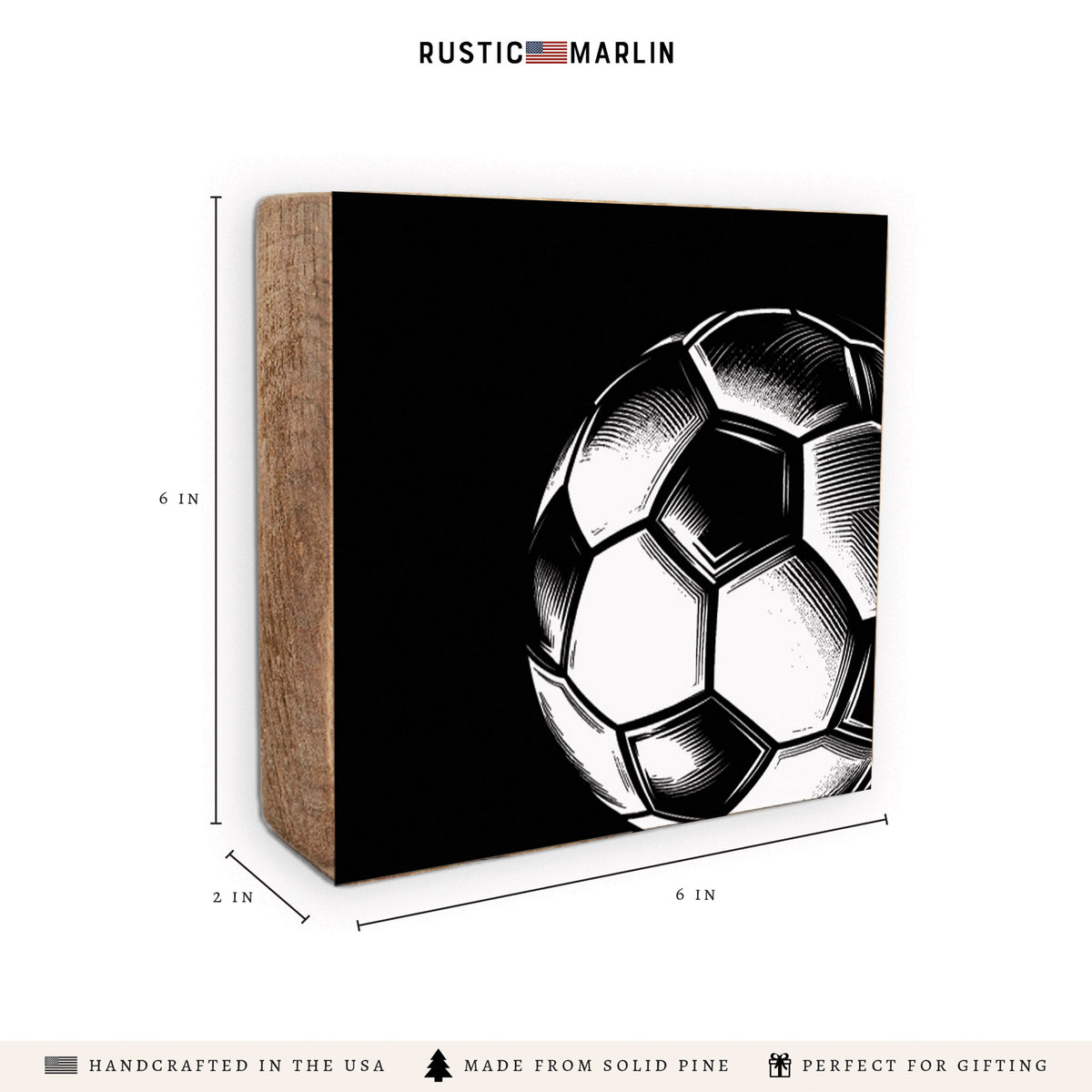 Soccer Ball Block Sign