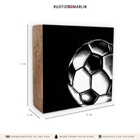 Soccer Ball Block Sign