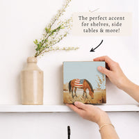 American Flag Horse Block Sign