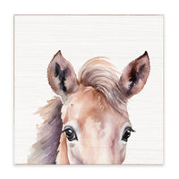 Watercolor Horse Block Sign