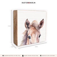 Watercolor Horse Block Sign