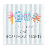 Beach Days And Boardwalk Nights  Block Sign