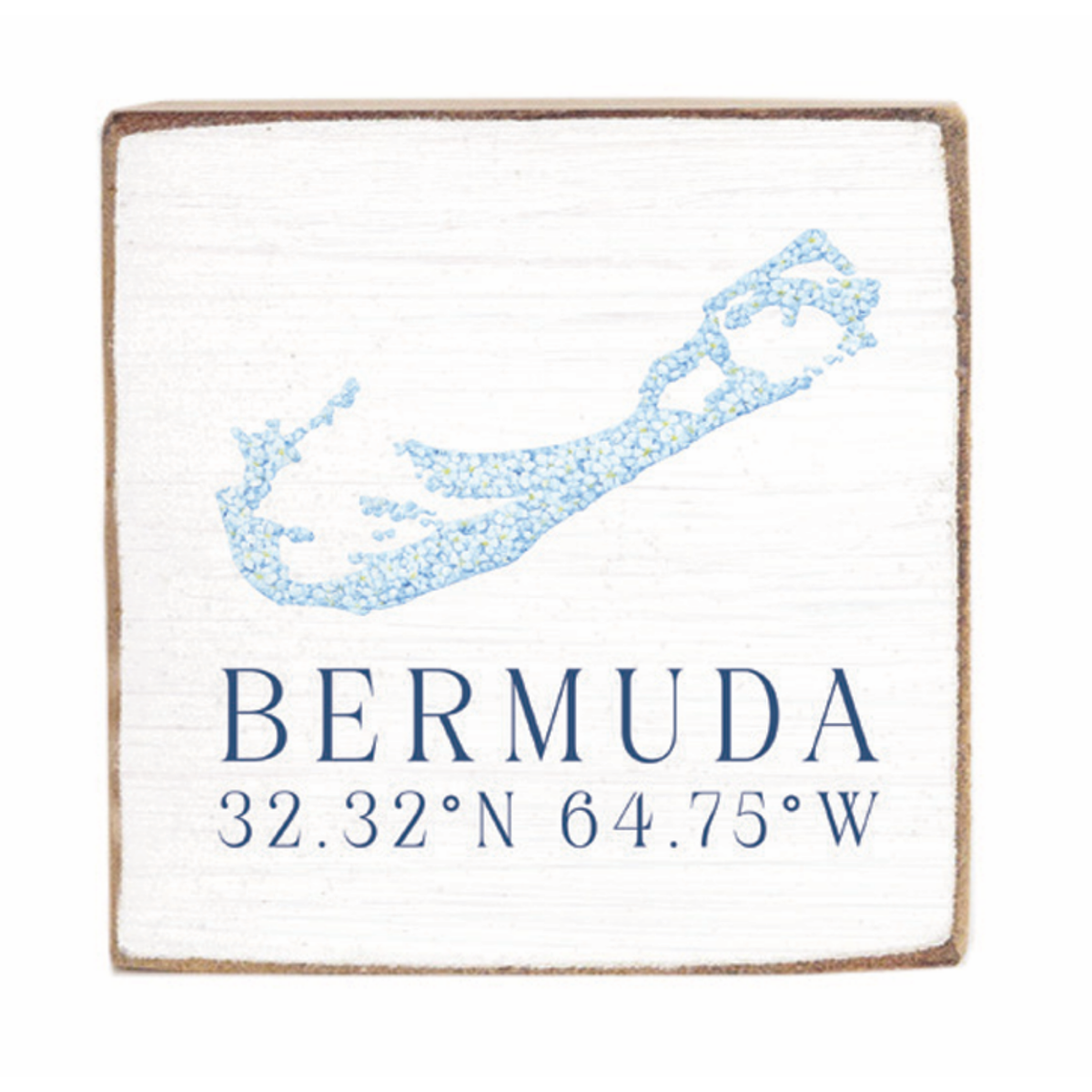 Bermuda Hydrangeas Block Sign
