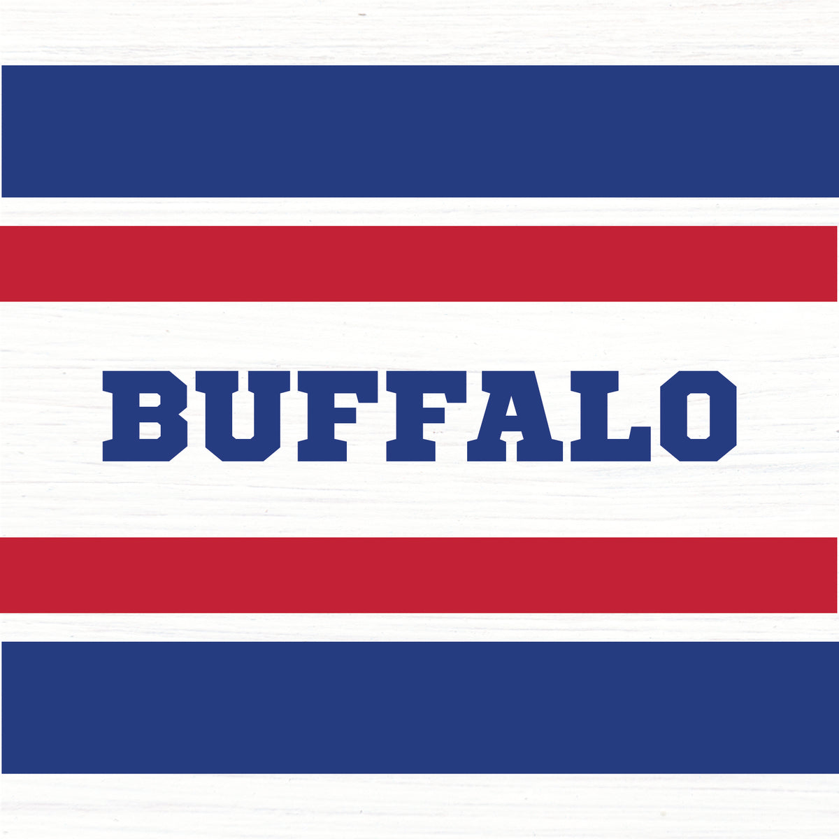 Buffalo Stripes Block Sign