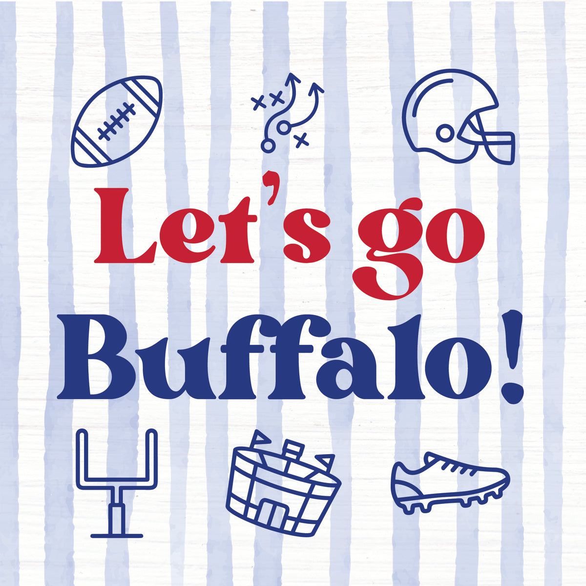 Let’s Go Buffalo Icons Block Sign
