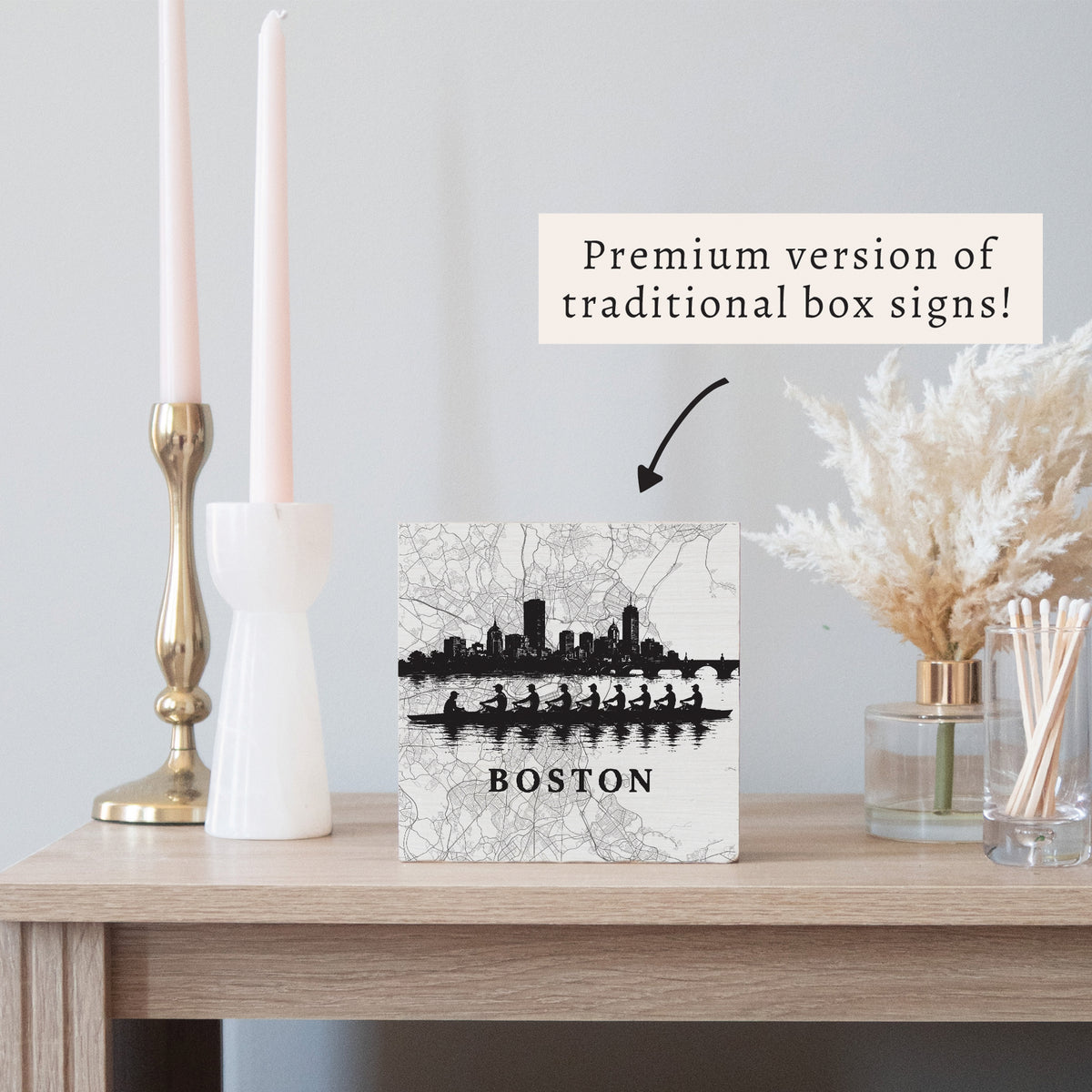Boston Crew Skyline Block Sign