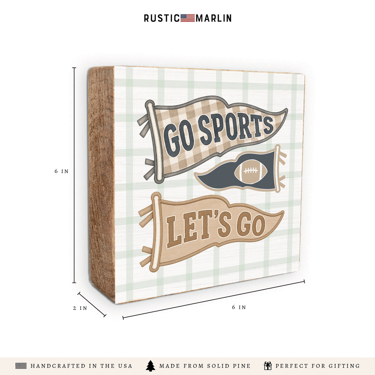 Go Sports Flag Block Sign