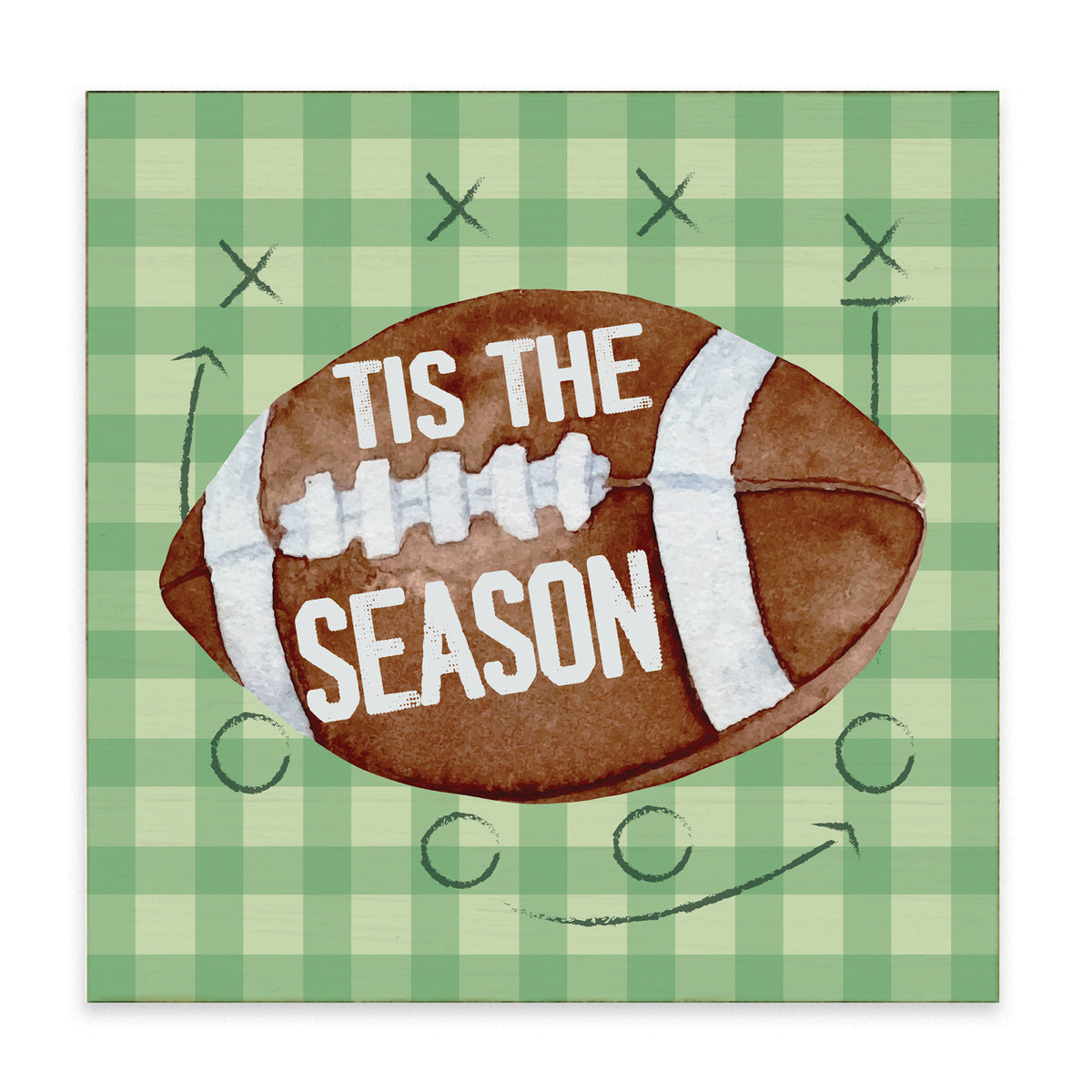 Tis The Season Football Block Sign