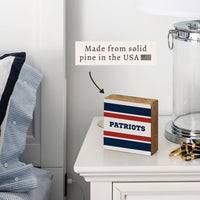 Patriots Stripes Block Sign