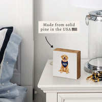 Pats Football Dog Block Sign