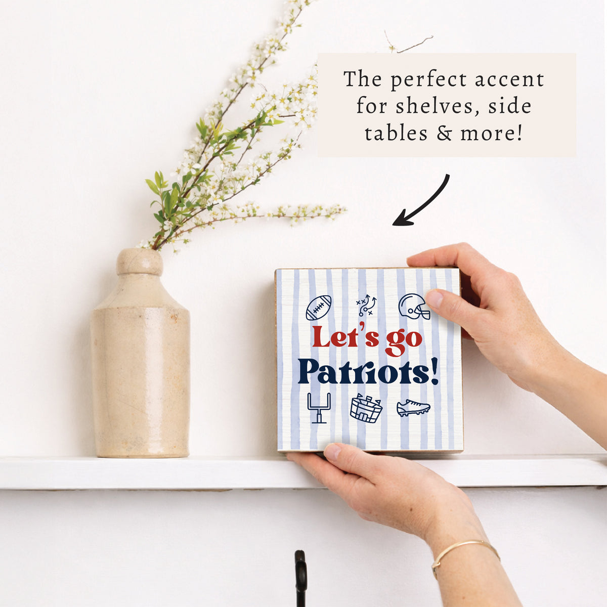 Let’S Go Patriots Icons Block Sign