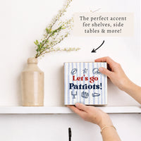 Let’S Go Patriots Icons Block Sign