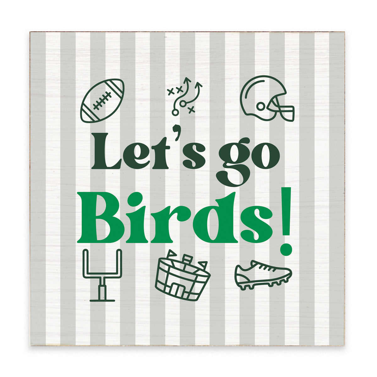 Let’s Go Birds Icons Block Sign