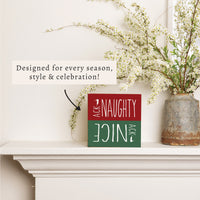 Ack Naughty Nice Block Sign