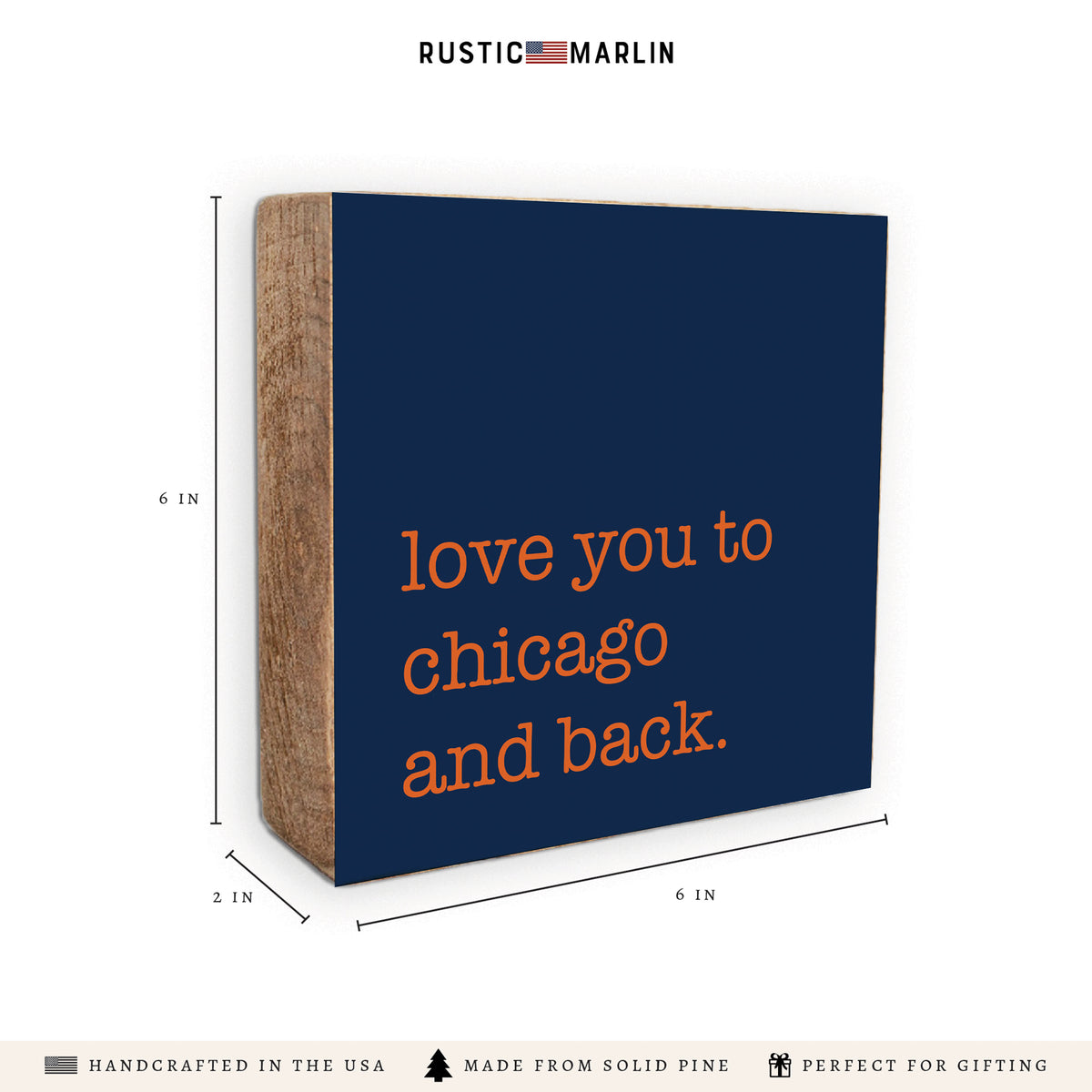 Love You To Chicago Block Sign