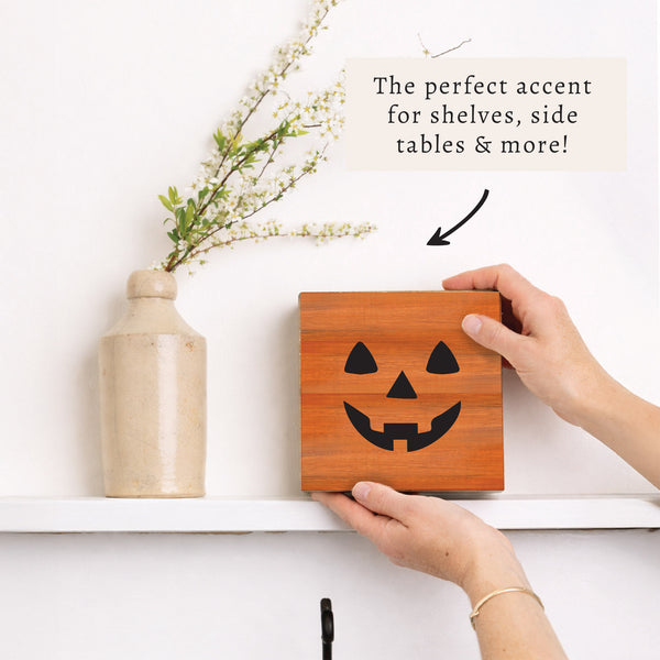 Jack-O-Lantern Block Sign