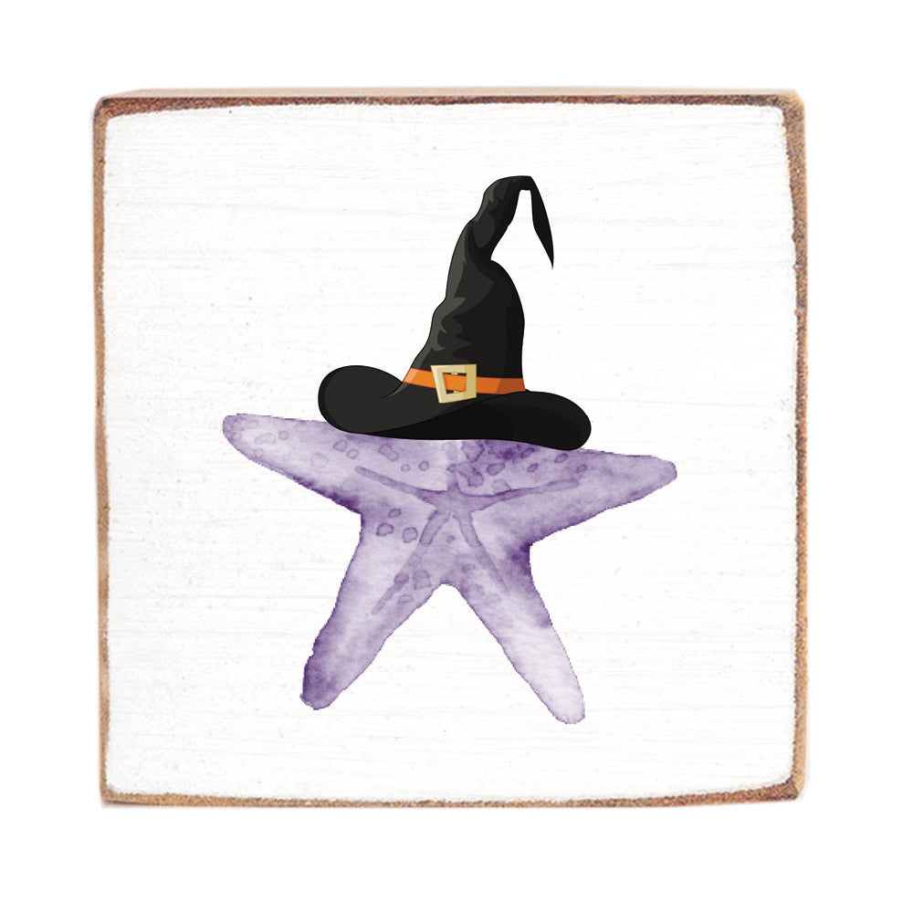 Witch Starfish Block Sign