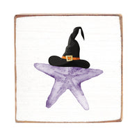 Witch Starfish Block Sign