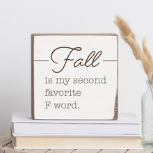 Load image into Gallery viewer, Fall F Word Decorative Wooden Block
