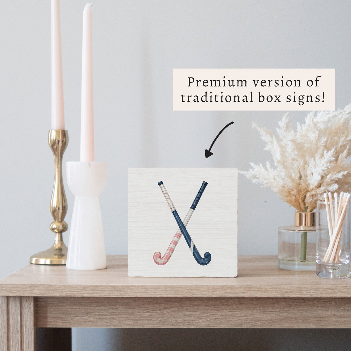 Field Hockey Sticks Block Sign