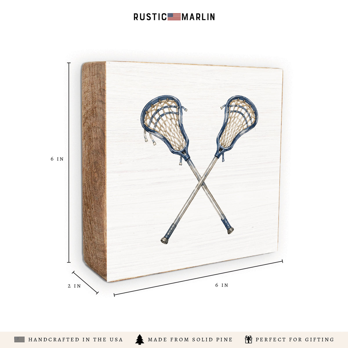 Lacrosse Sticks Block Sign